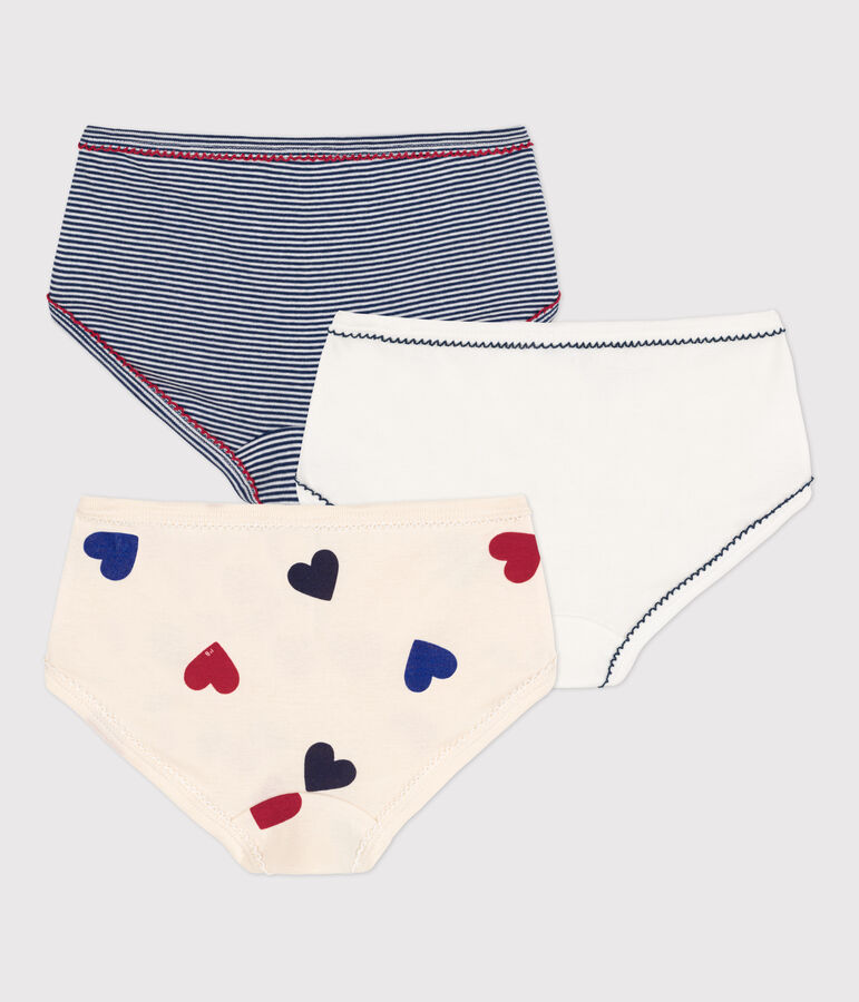Girls' Heart Patterned Cotton Briefs - 3-Pack variante 1