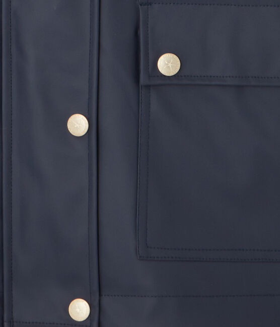 Women's suit style short raincoat. Petit bateau x Marie-Agnès Gillot SMOKING blue