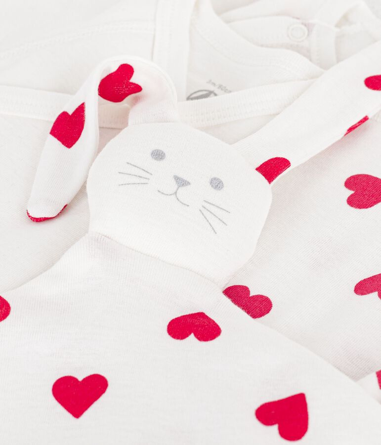 Newborn babies' heart-print cotton gift box multicolor