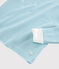 Boys' Snugfit Stripy Blue Cotton Pyjamas TIKI blue/MARSHMALLOW white