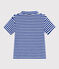 Boys' Short-Sleeved Brushed Terry Towelling Polo Shirt SURF blue/AVALANCHE