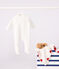 Baby heart tubular pajamas MARSHMALLOW white