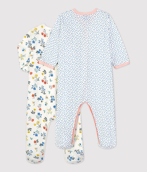 Floral Cotton Sleepsuits - 2-Pack multicolor