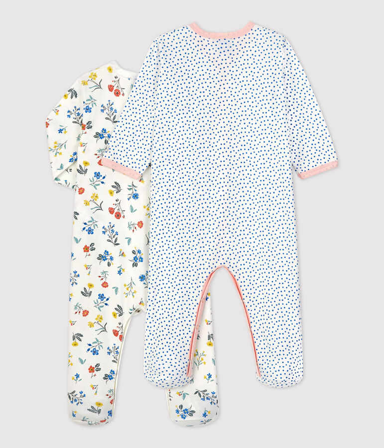 Floral Cotton Sleepsuits - 2-Pack multicolor