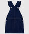 Girls' Denim Dungaree Dress DENIM BLEU FONCE blue