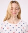 Women's cotton heart print pyjamas MARSHMALLOW white/MULTICO white
