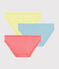 Girls' Colourful Openwork Organic Cotton Knickers - 3-Pack variante 1