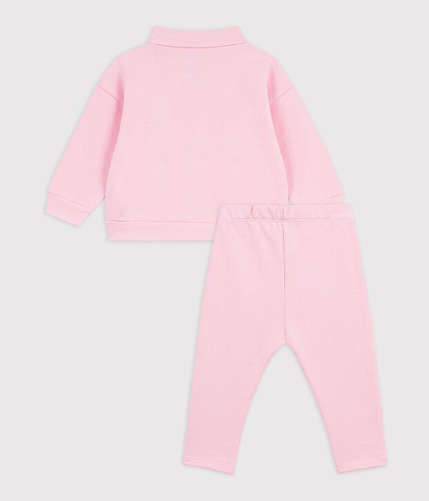 Babies' sweatshirt and trousers set in plain cotton MARQUISE