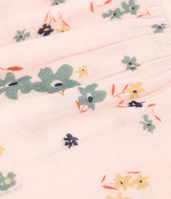 Girls' Cotton Gauze Print Cardigan SALINE pink/MULTICO white