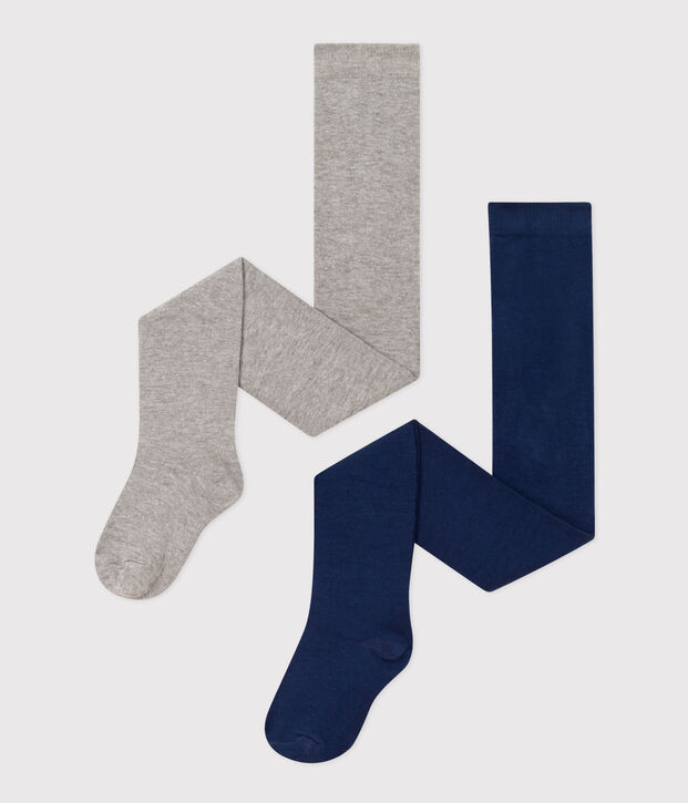 Girls'  Cotton Tights - 2-Pack multicolor