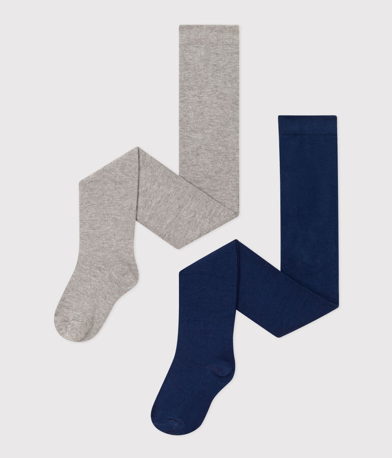 Girls'  Cotton Tights - 2-Pack multicolor