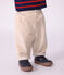 Babies' plain corduroy trousers Ecru