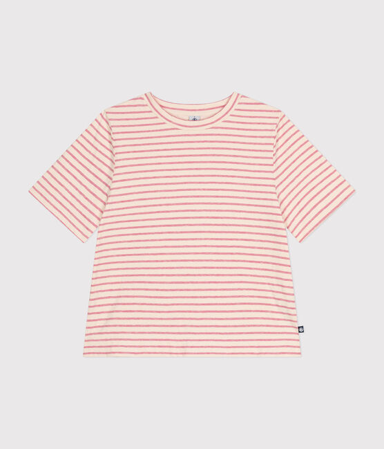 Women's Boxy tube knit T-shirt AVALANCHE pink/ROSELINE