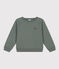 Boys' quilted tube knit sweatshirt THUYA green