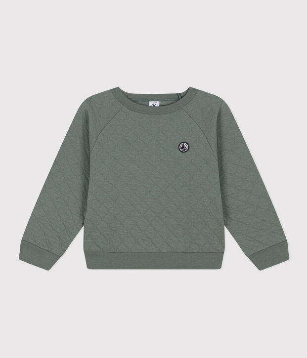 Boys' quilted tube knit sweatshirt THUYA