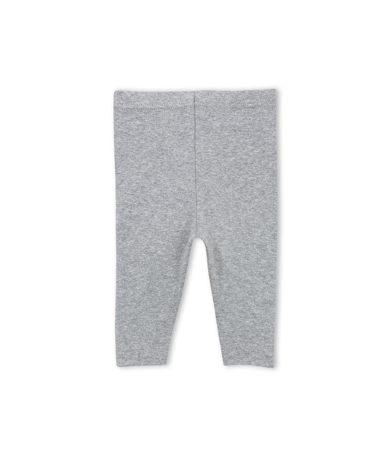 Baby girl plain leggings SUBWAY CHINE grey