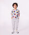 Children's jogging bottoms in plain cotton FUMEE CHINE grey