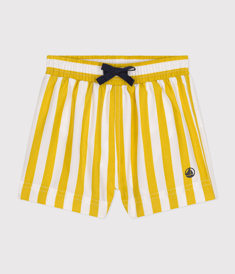 Babies' Swim Shorts white/yellow