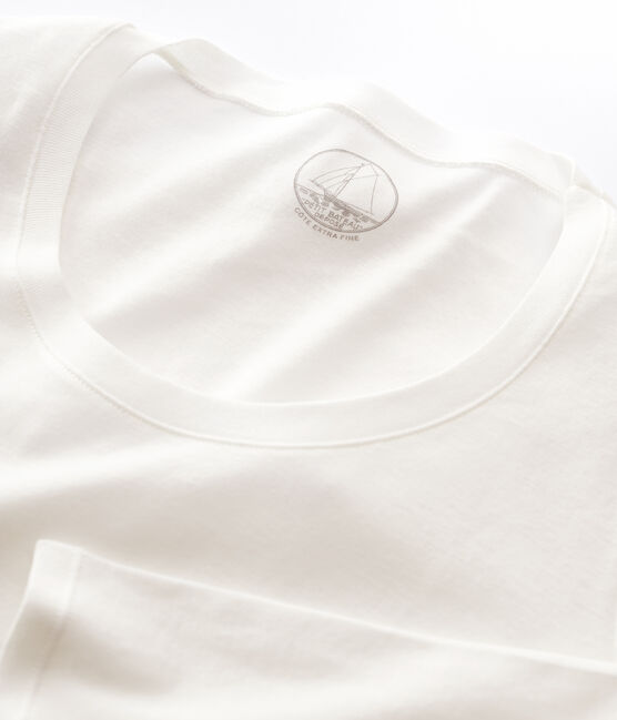 Women's Fine Rib Knit T-Shirt MARSHMALLOW white