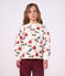 Children's floral print cotton sweatshirt Ecru/multicolor