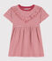 Girls' Striped Slub Jersey Dress PAPI pink/AVALANCHE beige