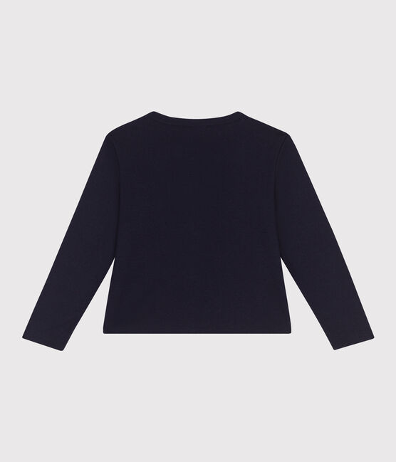 Children's plain cotton cardigan SMOKING blue