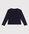 Children's plain cotton cardigan SMOKING blue