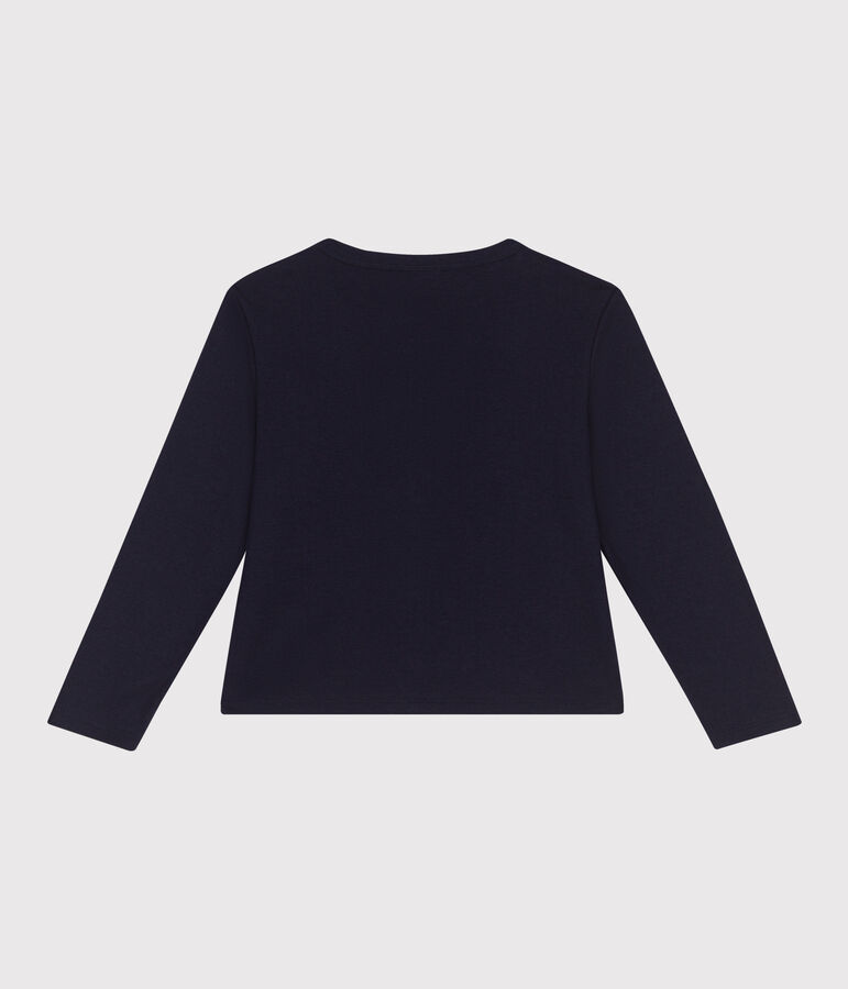 Children's plain cotton cardigan blue