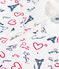Babies' Paris-print footless cotton pyjama suit MARSHMALLOW white/MULTICO white