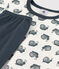Boys' Snail Patterned Short-Sleeved Cotton Pyjamas DUCKY /MARSHMALLOW