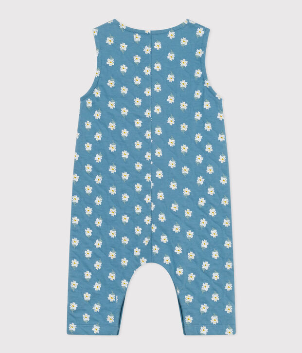 Babies' Sleeveless Patterned Quilted Tube Knit Jumpsuit blue/multicolor
