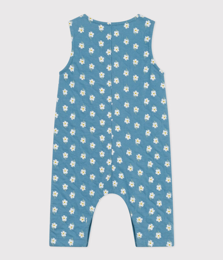 Babies' Sleeveless Patterned Quilted Tube Knit Jumpsuit blue/multicolor