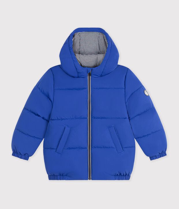 Children's plain puffer jacket blue