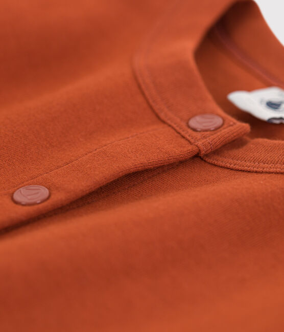 Girls' Cotton Cardigan RUSTY brown
