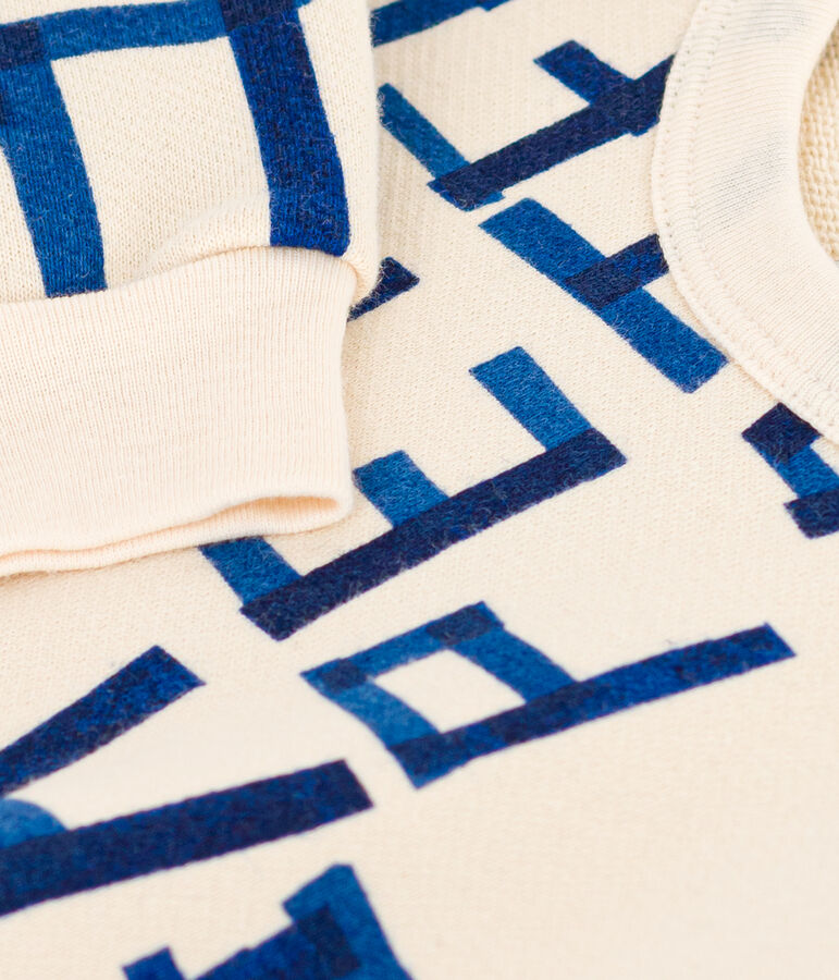 Babies' Patterned Fleece Sweatshirt AVALANCHE white/MULTICO