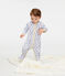Baby Boys' Ribbed Sleepsuit POUSSIERE grey/MULTICO white