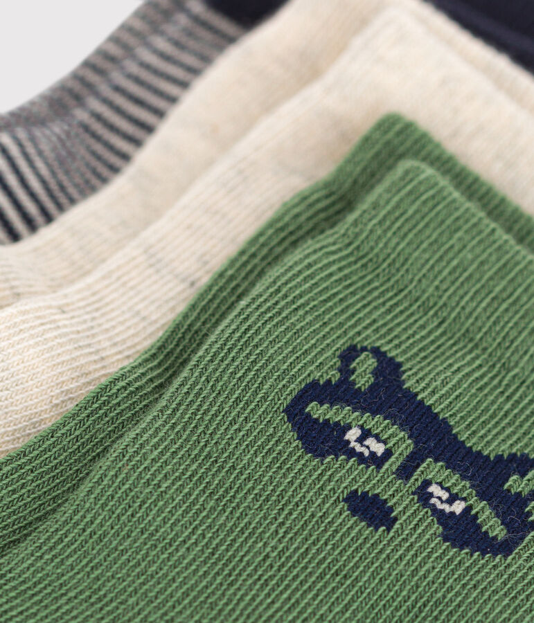 Babies' raccoon design cotton socks - 3-Pack multicolor