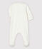 Babies' Starry Footless Organic Cotton Sleepsuit with Collar MARSHMALLOW white/TEMPETE grey