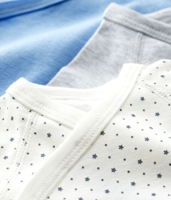 Babies' Long-sleeved Wrapover Organic Cotton Bodysuits - 3-Pack variante 2