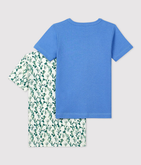 Boys' Short-sleeved Cactus Pattern Cotton and Linen Blend T-Shirt - 2-Pack variante 1