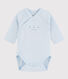 Unisex Babies' Short-Sleeved Wrapover Bodysuit