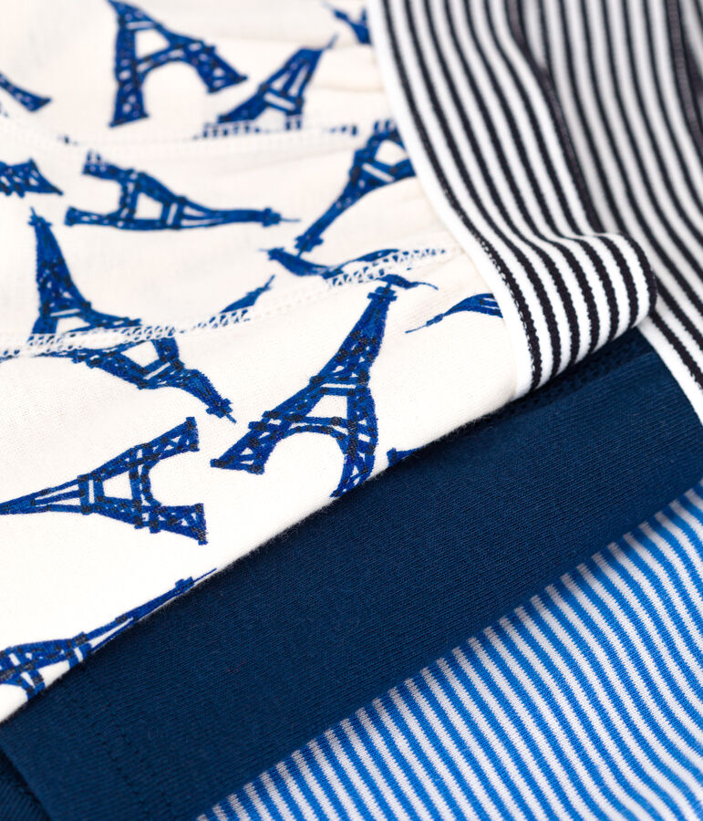 Children's Paris-themed cotton boxers - 3-pack multicolor