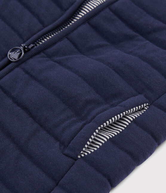 Unisex Children's Quilted Tube Knit Jacket SMOKING blue