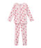 Girl's floral print pyjamas VIENNE pink/MULTICO white