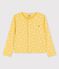 Girls' Print Cotton Cardigan ORGE yellow/MARSHMALLOW white