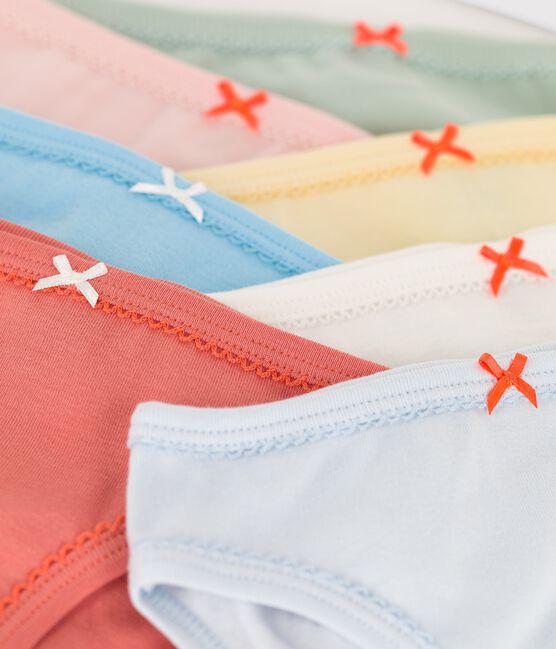 Girls' Plain Organic Cotton Briefs - 7-Pack variante 1