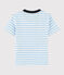 Boys' Short-Sleeved Jersey T-Shirt JASMIN blue/MARSHMALLOW white