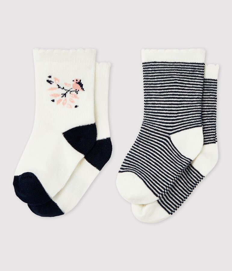 Baby Girls' Patterned Socks - 2-Pack multicolor