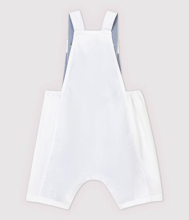 Baby Boys' Fancy Serge Dungaree Shorts white