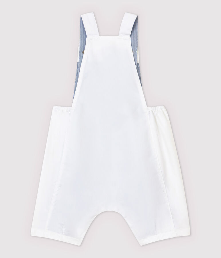 Baby Boys' Fancy Serge Dungaree Shorts white